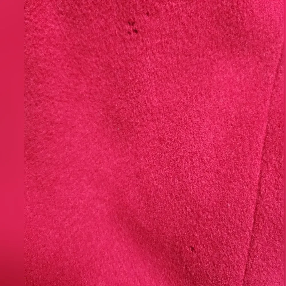L.L. Bean Wool Cashmere Double Breasted Peacoat Coat Womens Red Size 14